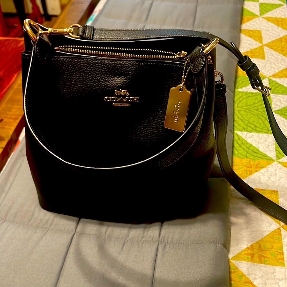 Coach Purse - All black, leather, excellent condition. Carried one time.